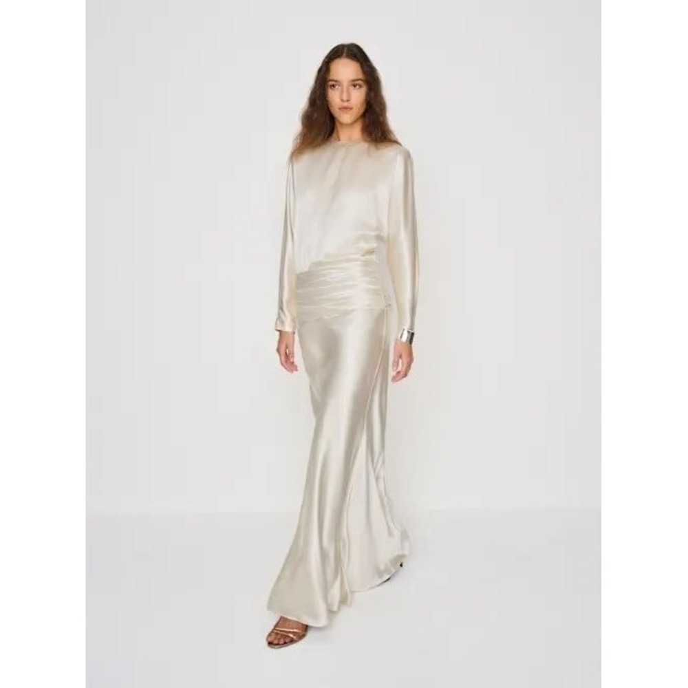 Reformation Esmee Silk Dress Ivory Brand New With Tags - Picture 2 of 12